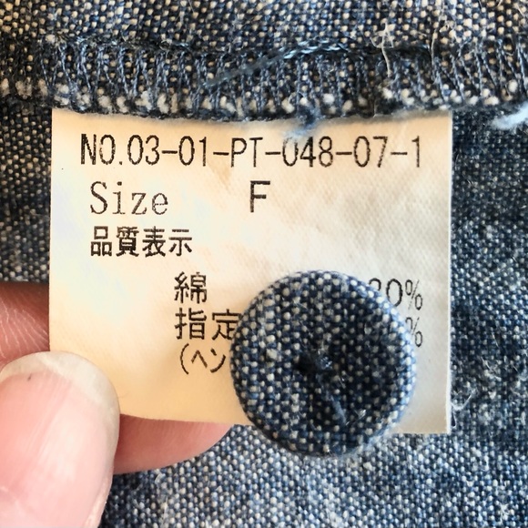 Bulle De Savon cotton button pleated wide leg cropped pants - Picture 6 of 7